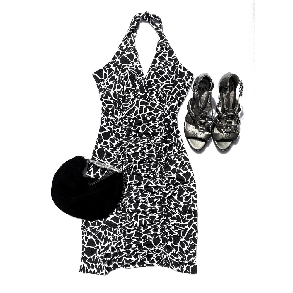 animal print halter dress by Body Central Size S